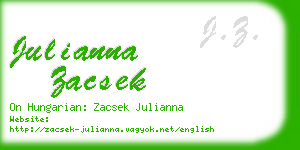 julianna zacsek business card